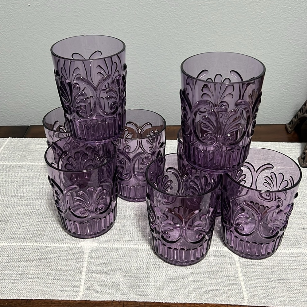 Brand new, Bali Hai set of four Acrylic 16 oz Double old fashion tumblers